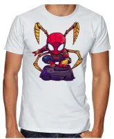 Camiseta adulto ou infantil Homem aranha trja tony Stark - Foto 2