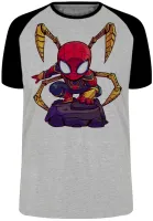 Camiseta adulto ou infantil Homem aranha trja tony Stark - Foto 4