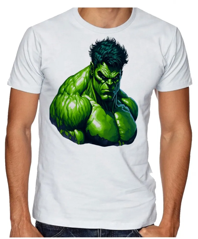 Camiseta adulto ou infantil Hulk vingadores super heroi verdão