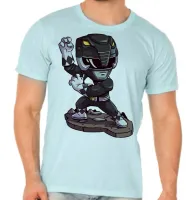 Camiseta adulto ou infantil Power ranger  black preto - Foto 4