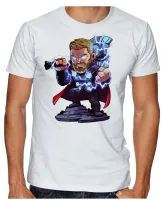 Camiseta adulto ou infantil thor martelo vingadores hero - Foto 2