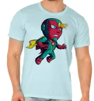 Camiseta adulto ou infantil Visão Vingadores heroi cartoon - Foto 5