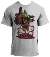 Camiseta adulto ou infantil boba fett star wars vilão - Foto 5