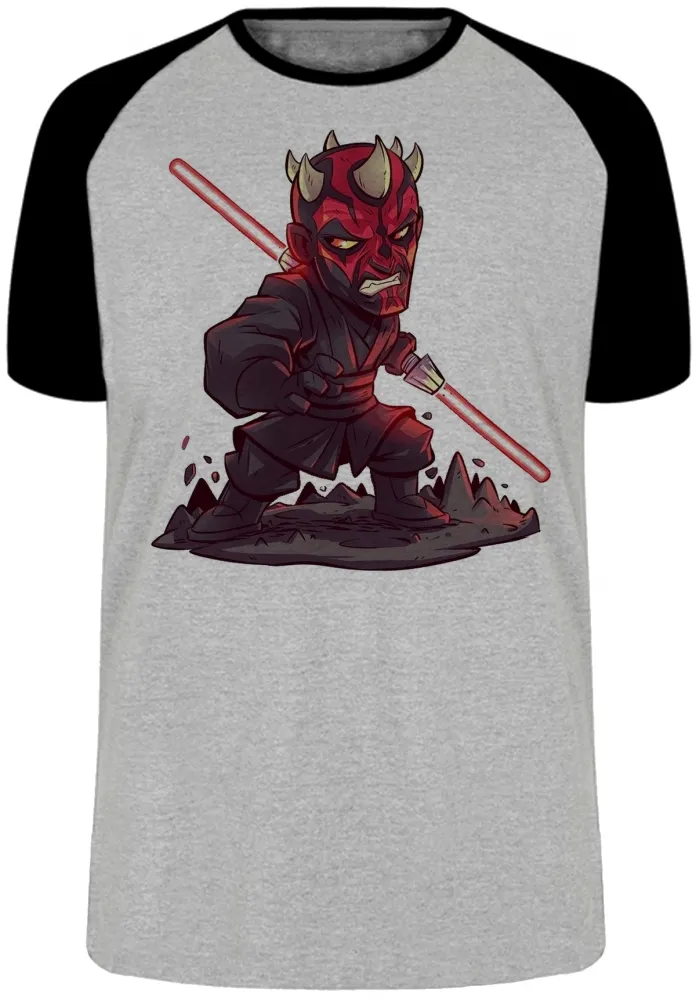 Camiseta adulto ou infantil Darth Maul vilão vader star wars