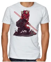 Camiseta adulto ou infantil Darth Maul vilão vader star wars - Foto 3