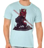 Camiseta adulto ou infantil Darth Maul vilão vader star wars - Foto 5