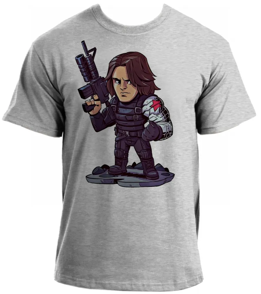 Camiseta adulto ou infantil Soldado invernal vilão capitão america