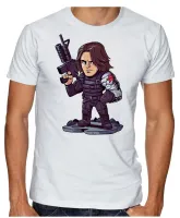 Camiseta adulto ou infantil Soldado invernal vilão capitão america - Foto 2