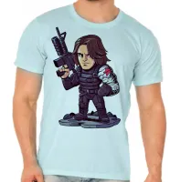 Camiseta adulto ou infantil Soldado invernal vilão capitão america - Foto 3