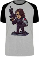 Camiseta adulto ou infantil Soldado invernal vilão capitão america - Foto 4