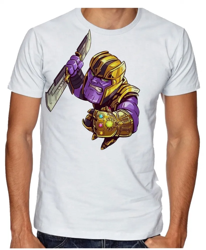 Camiseta adulto ou infantil Thanos vilão vingadores espada