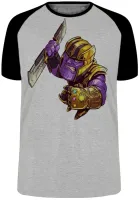 Camiseta adulto ou infantil Thanos vilão vingadores espada - Foto 4