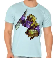Camiseta adulto ou infantil Thanos vilão vingadores espada - Foto 5