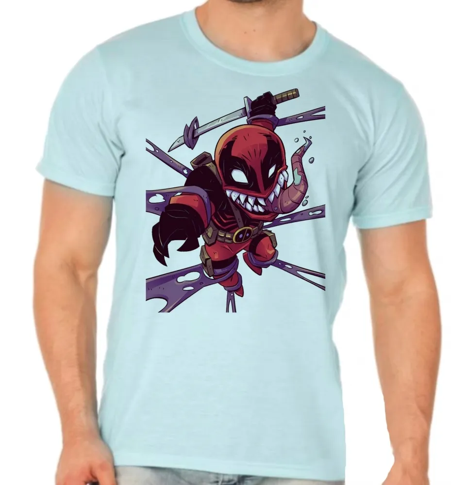 Camiseta adulto ou infantil Venom deadpool desenho