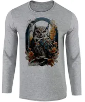 Camiseta manga longa Infantil ou Adulto Coruja passaro ave rapina - Foto 2