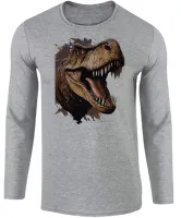Camiseta manga longa Infantil ou Adulto dinossauro rex Jurassic Park - Foto 3