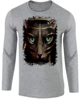 Camiseta manga longa Infantil ou Adulto Gato Egipicio egito piramide - Foto 2