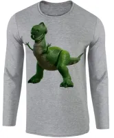 Camiseta manga longa Infantil ou Adulto Rex dinossauro toy story - Foto 2