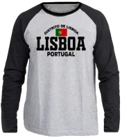 Camiseta manga longa Infantil ou Adulto Lisboa Portugal Europa - Foto 2