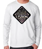 Camiseta manga longa Infantil ou Adulto Lisboa Portugal lembrança - Foto 3