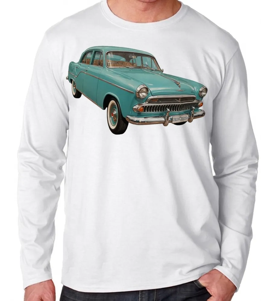Camiseta manga longa Infantil ou Adulto Aero willys carro antigo Imagem