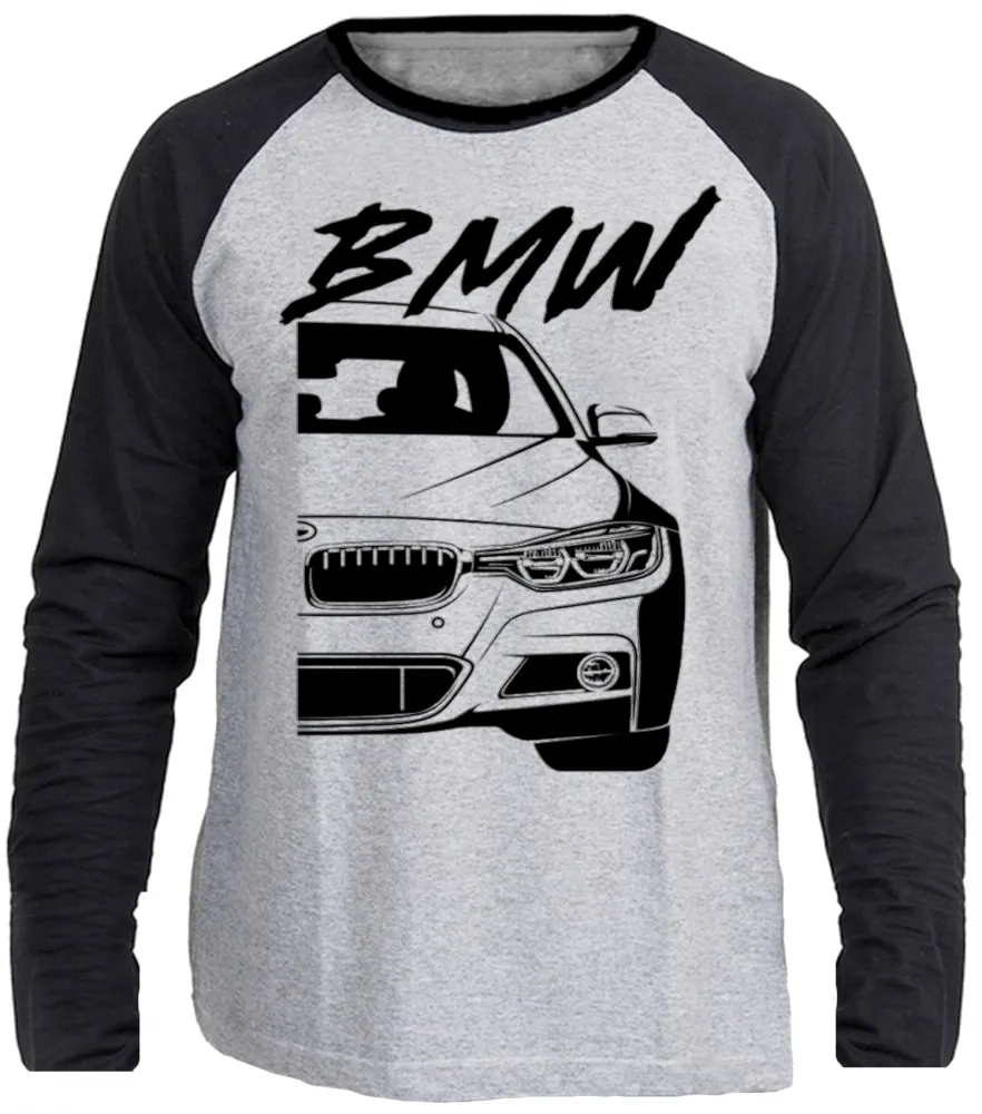 Camiseta manga longa Infantil ou Adulto Bmw 320i carro luxo