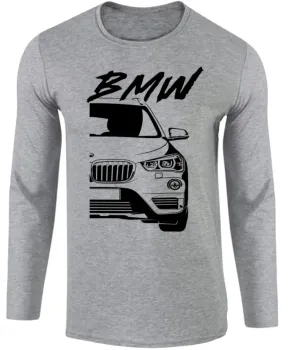 Camiseta manga longa Infantil ou Adulto bmw x1 carro luxo