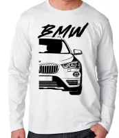 Camiseta manga longa Infantil ou Adulto bmw x1 carro luxo - Foto 3