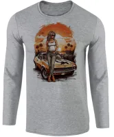 Camiseta manga longa Infantil ou Adulto Carro antigo corvete chevrolet - Foto 2