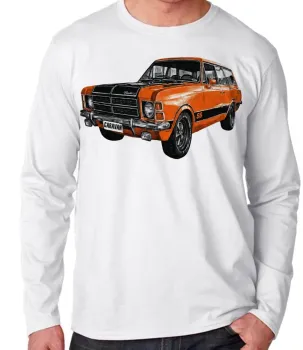 Camiseta manga longa Infantil ou Adulto Chevrolet caravan SS carro antigo - Foto 2