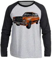 Camiseta manga longa Infantil ou Adulto Chevrolet caravan SS carro antigo - Foto 3