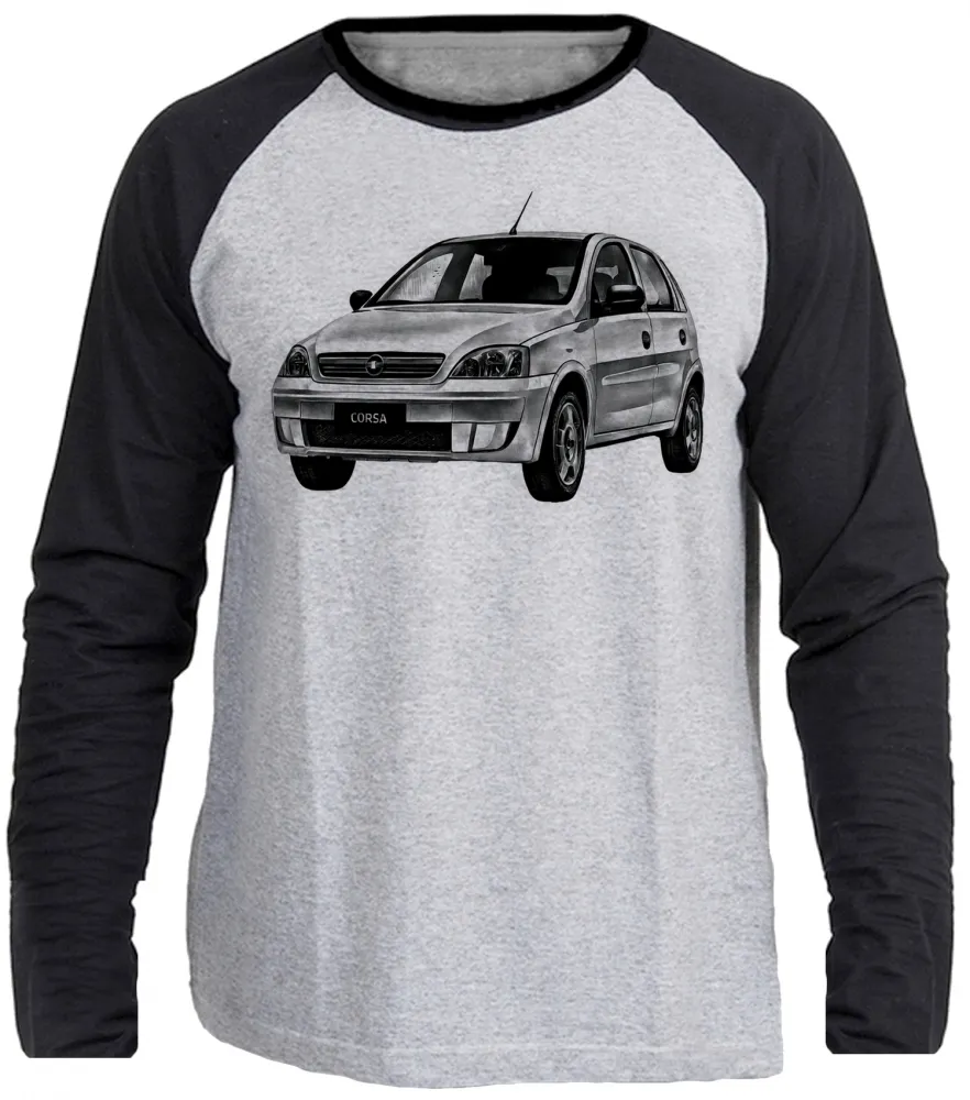Camiseta manga longa Infantil ou Adulto Chevrolet corsa carro antigo bom Imagem