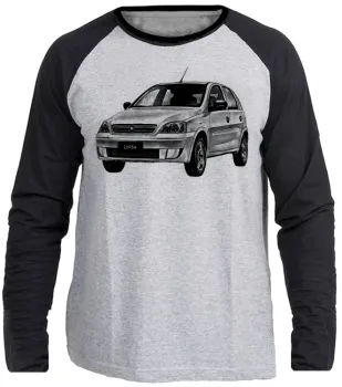 Camiseta manga longa Infantil ou Adulto Chevrolet corsa carro antigo bom