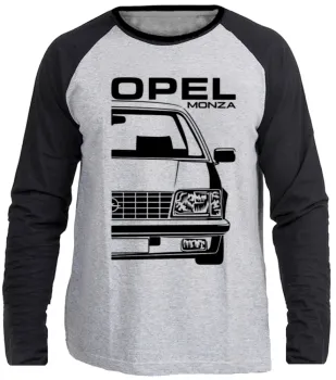 Camiseta manga longa Infantil ou Adulto Chevrolet Monza Opel carro antigo