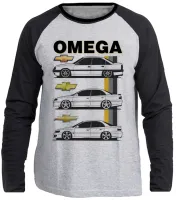 Camiseta manga longa Infantil ou Adulto Chevrolet omega modelo geraçoes - Foto 3