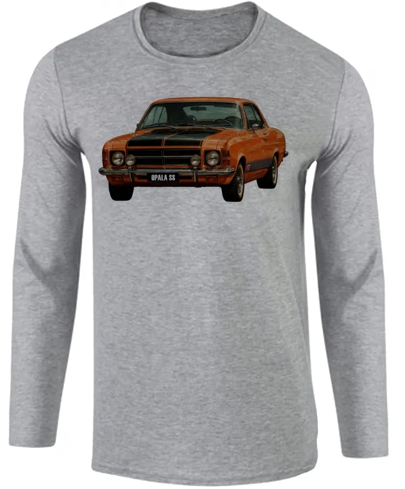 Camiseta manga longa Infantil ou Adulto Chevrolet Opala SS carro antigo Imagem