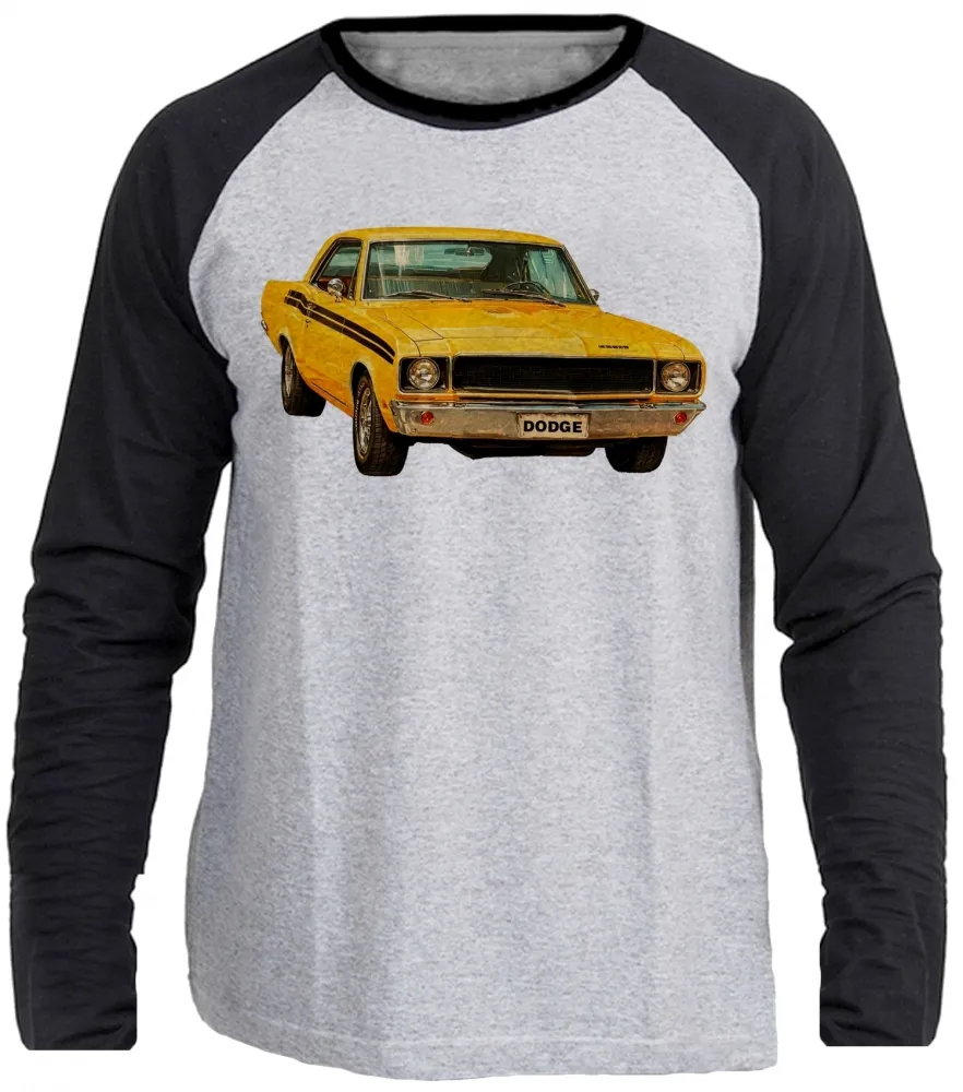 Camiseta manga longa Infantil ou Adulto Dodge darth charger carro antigo