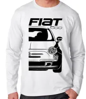 Camiseta manga longa Infantil ou Adulto Fiat 500 carro antigo 1967 - Foto 2