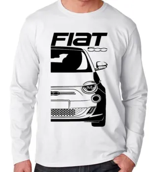 Camiseta manga longa Infantil ou Adulto Fiat 500 modelo novo