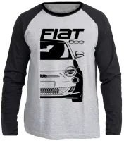 Camiseta manga longa Infantil ou Adulto Fiat 500 modelo novo - Foto 3
