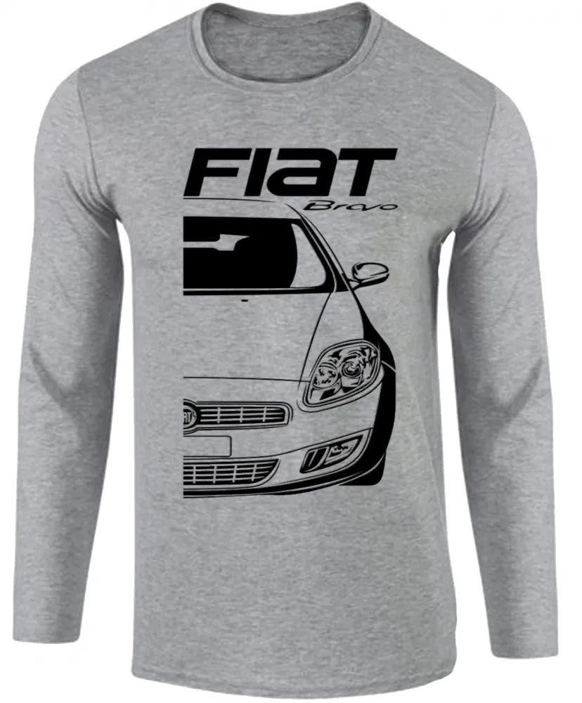 Camiseta manga longa Infantil ou Adulto Fiat bravo carro classico Imagem