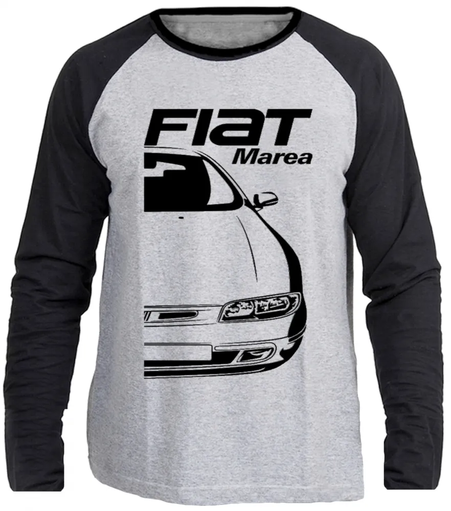 Camiseta manga longa Infantil ou Adulto Fiat marea carro antigo