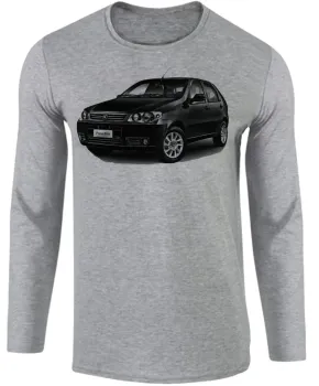 Camiseta manga longa Infantil ou Adulto Fiat palio carro antigo