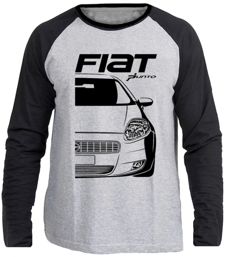 Camiseta manga longa Infantil ou Adulto Fiat Punto carro classico