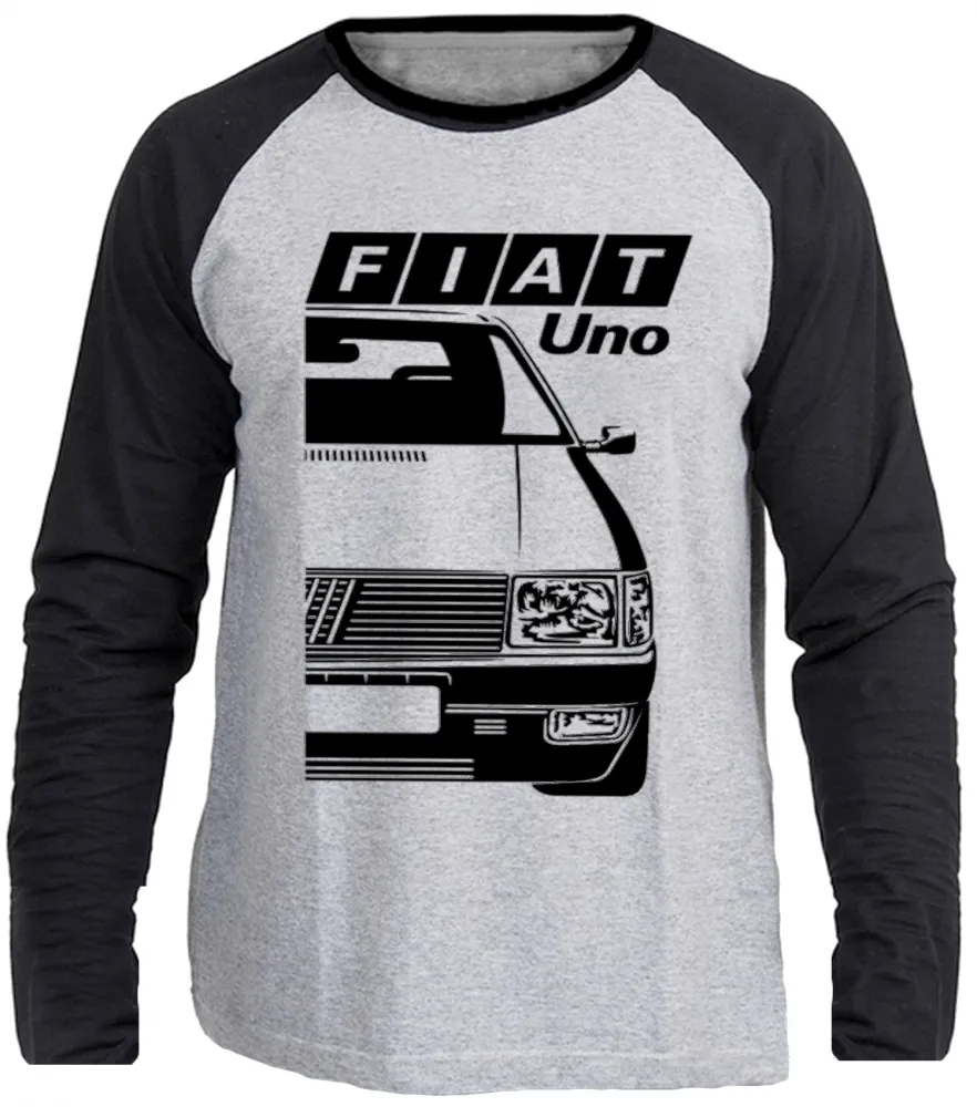 Camiseta manga longa Infantil ou Adulto Fiat uno quadrado Imagem