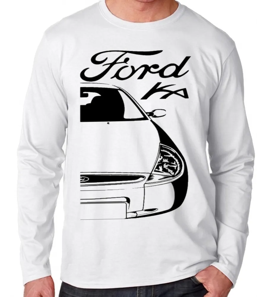 Camiseta manga longa Infantil ou Adulto Ford ka carro antigo 1998 Imagem