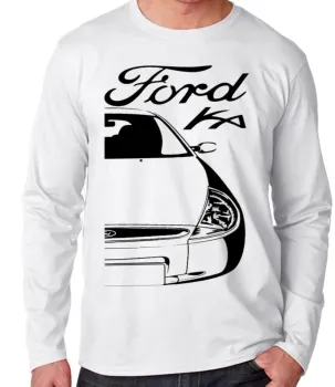 Camiseta manga longa Infantil ou Adulto Ford ka carro antigo 1998