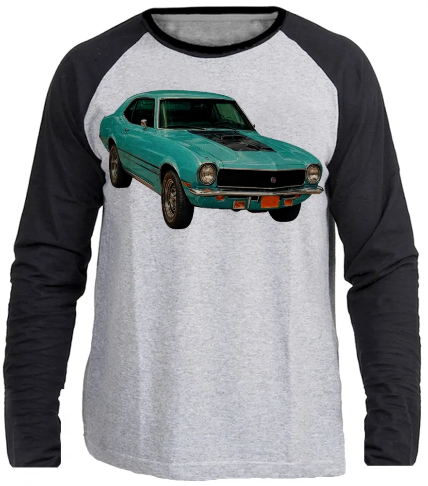 Camiseta manga longa Infantil ou Adulto Ford Maverick carro antigo