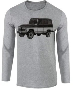 Camiseta manga longa Infantil ou Adulto Ford Rural Willys carro antigo
