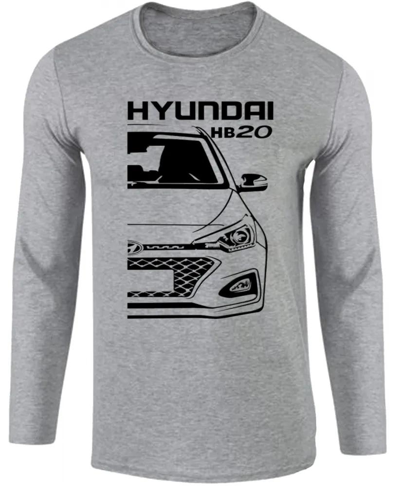 Camiseta manga longa Infantil ou Adulto Hyundai HB20 carro Imagem